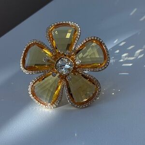 Florere Statement flower cocktail ring Size 8
